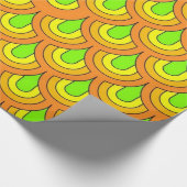 erinnern Sie sich den an 70er, grüne Orange Geschenkpapier (Ecke)