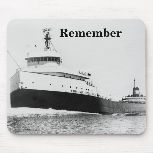 Erinnern Sie sich: Der Edmund Fitzgerald Mousepad (Vorne)