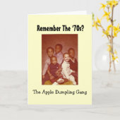 Erinnern Sie sich die an 70er Karte (Gelbe Blume)