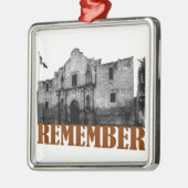 Erinnern Sie sich die an Alamo-Verzierung Silbernes Ornament (Links)