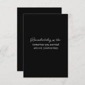 Erinnern Sie sich heute an morgen, dass Sie sich S Dankeskarte (Vorne/Hinten)