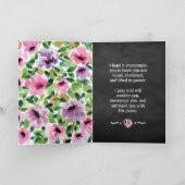 Erinnern Sie sich im Gebet mit Blumenreath Karte (Innenseite)