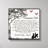 Erinnern Sie sich Leinwanddruck (Vorderseite)