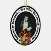 Erinnern Sie sich liebte einen Rahmen-Kreis Keramikornament (Rechts)