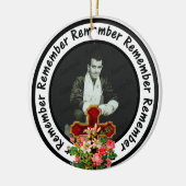 Erinnern Sie sich liebte einen Rahmen-Kreis Keramikornament (Links)