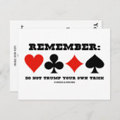 Erinnern Sie sich: Nicht tun Trumpf Ihr eigener Einladung (Vorne/Hinten)