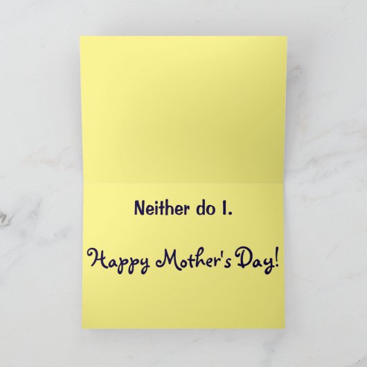 "Erinnern Sie sich, wann Sie Zeit zum Kochen hatte Karte (Innenseite)