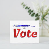 Erinnern Sie sich zu wählen Postkarte (Stehend Vorderseite)