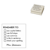 ERINNERN SIE SIGNATUR DES SCHULLEHRER GUMMISTEMPEL (Stempel)