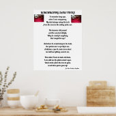 ERINNERN VATER TOOLS POEM Plakat (Küche)