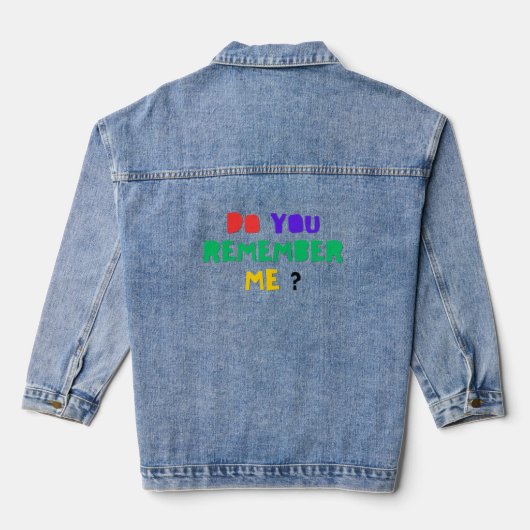 ERINNERST DU DICH AN MICH Jeansjacke (Rückseite)