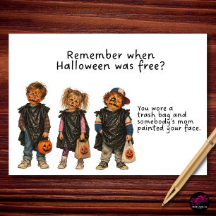 Erinnert euch, als Halloween noch kostenlos war, K Feiertagskarte