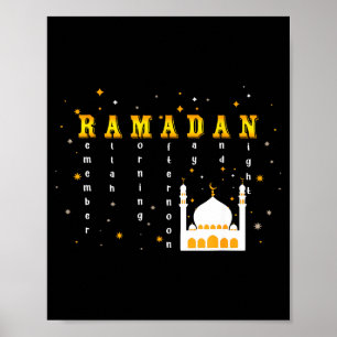 Erinnert euch an Allah, Ramadan Mubarak Kareem  Poster