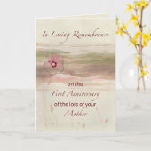 Erinnerung 1. Jahrestag des Verlustes der Mutter Karte (Gelbe Blume)