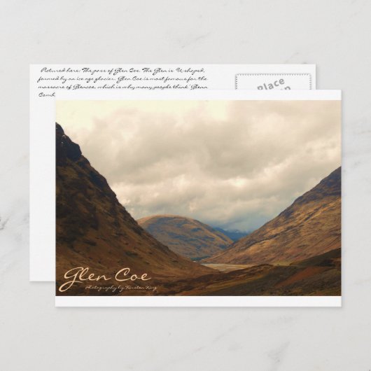 Erinnerung 2 200, Glen Coe, Fotografie von Kirsten Postkarte (Vorne/Hinten)