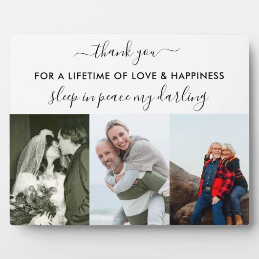 Erinnerung 3 Foto Collage White Custom Fotoplatte (Vorderseite)