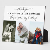 Erinnerung 3 Foto Collage White Custom Fotoplatte (Seite)