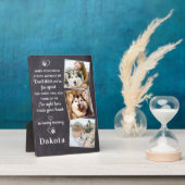 Erinnerung 3 Foto Pet Loss Gabe Hund Memorial Fotoplatte (Seite)