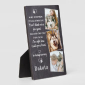 Erinnerung 3 Foto Pet Loss Gabe Hund Memorial Fotoplatte (Seite)