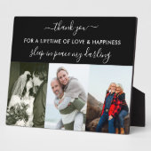 Erinnerung 3 FotoCollage Schwarz Benutzerdefiniert Fotoplatte (Seite)