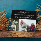 Erinnerung 3 FotoCollage Schwarz Benutzerdefiniert Fotoplatte (Seite)