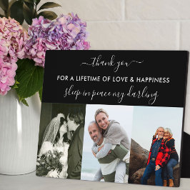 Erinnerung 3 FotoCollage Schwarz Benutzerdefiniert Fotoplatte