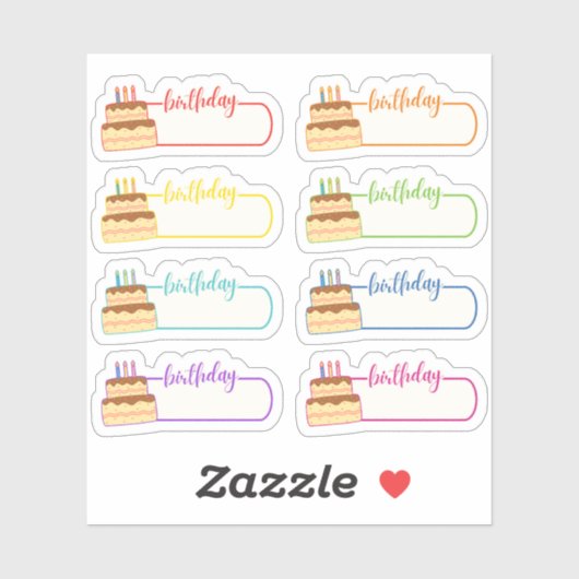 Erinnerung am Geburtstag Blank Writing Label Box P (Blatt)