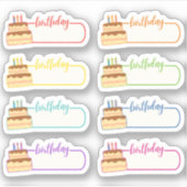 Erinnerung am Geburtstag Blank Writing Label Box P (Vorderseite)