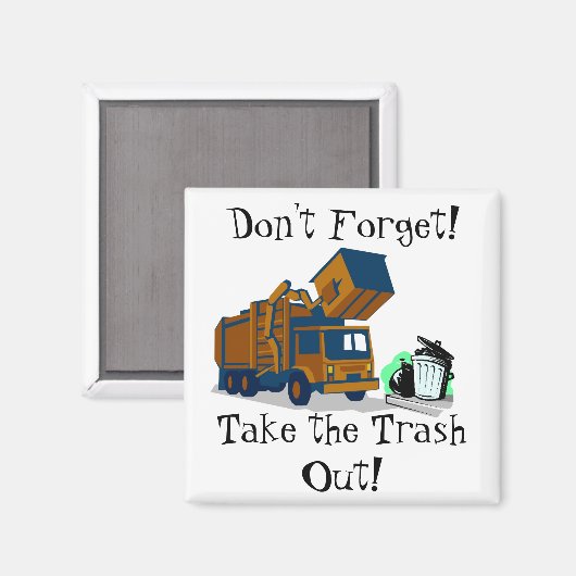 Erinnerung am Mülltag Magnet (Vorderseite/Rückseite)