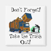 Erinnerung am Mülltag Magnet (Vorne)