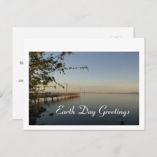 Erinnerung am Strand und am See Earth Day Postkarte (Vorne/Hinten)