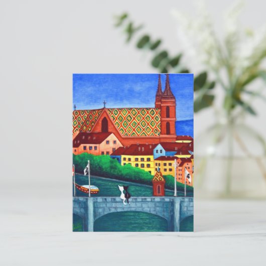 Erinnerung an Basel, Schweiz Postkarte anzeigen (Stehend Vorderseite)