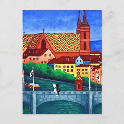 Erinnerung an Basel, Schweiz Postkarte anzeigen (Vorderseite)