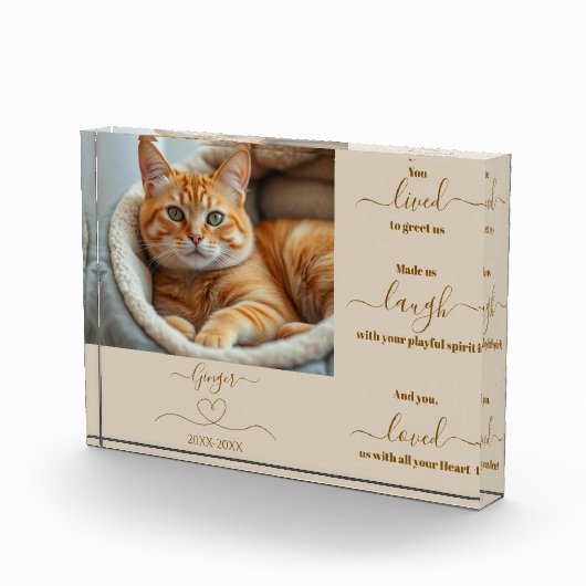 Erinnerung an Cat Memorial Fotoblock (Rechts)