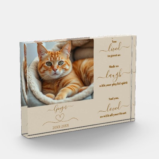 Erinnerung an Cat Memorial Fotoblock (Links)