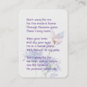 Erinnerung an Christliche Erinnerung an Keepake Bu Visitenkarte (Vorderseite)