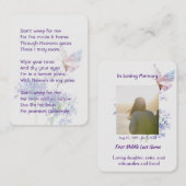 Erinnerung an Christliche Erinnerung an Keepake Bu Visitenkarte (Vorne/Hinten)