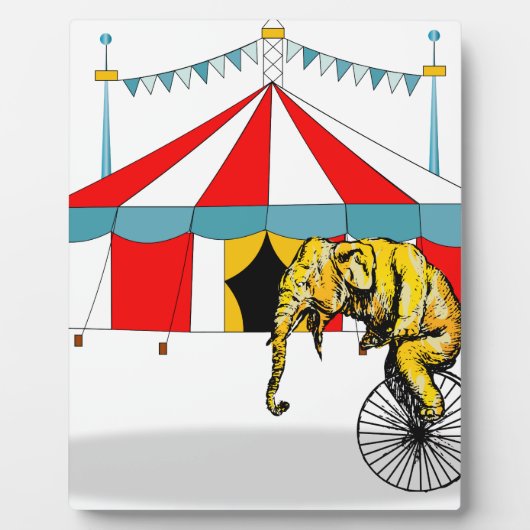 Erinnerung an Circus Elefanten Fotoplatte (Vorderseite)