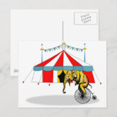 Erinnerung an Circus Elefanten Postkarte (Vorne/Hinten)