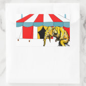 Erinnerung an Circus Elefanten Rechteckiger Aufkleber (Tasche)