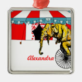 Erinnerung an Circus Elefanten Silbernes Ornament (Vorne)