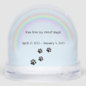 Erinnerung an Dackeln Schneekugeln (Rückseite)