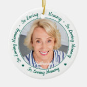 Erinnerung an das 2-Foto-Gedächtnis Keramik Ornament (Vorne)