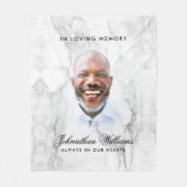 Erinnerung an das Foto aus einfachem weißem Marmor Fleecedecke (Vorderseite)