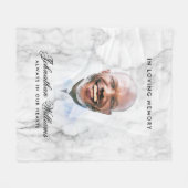 Erinnerung an das Foto aus einfachem weißem Marmor Fleecedecke (Vorderseite (Horizontal))