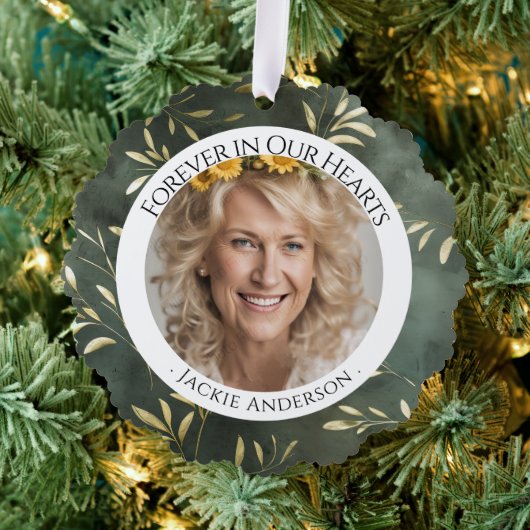 Erinnerung an das Foto des Olivenöls für immer Ornament Karte (Insitu (Baum))