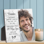 Erinnerung an das Foto für das Zitat von Memorial Fotoplatte