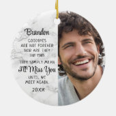 Erinnerung an das Foto für das Zitat von Memorial Keramik Ornament (Hinten)