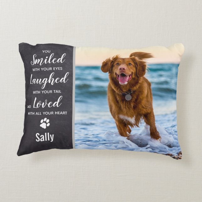 Erinnerung an das Foto "Pet Loss" Dekokissen (Rückseite)