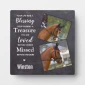 Erinnerung an das Foto von Pferden - Gedenkfeier f Fotoplatte (Vorderseite)